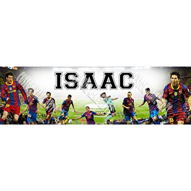 Personalized FC Barcelona Sports Banner Birthday Poster Custom Name Painting Wall Art